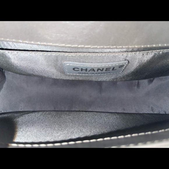 ❌SOLD❌💯Authentic Chanel Boy Chevron Jacket Flap Bag - Picture 11 of 16